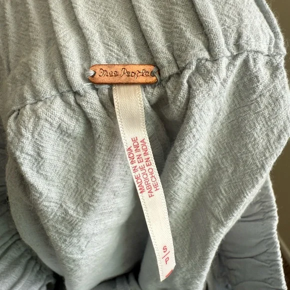 Free People High Waist Light Blue Shorts - Picture 2 of 2